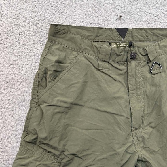 Boy Scouts Shorts Mens Chino Cargo Adult Size Small X 11.0 In Green BSOA - Picture 2 of 10